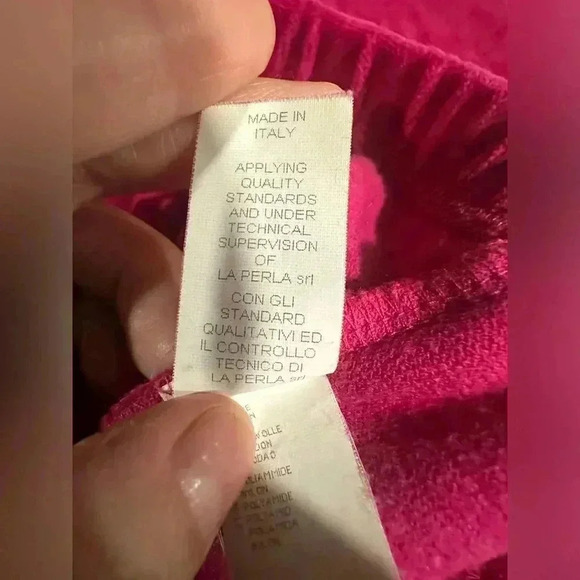 La Perla Vintage Hot Pink Velor Joelle Pants Size Small EUC - Picture 4 of 8